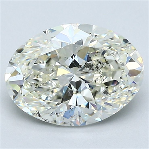 Foto Diamante Natural 2.01 quilates, Ovalado , Color J, claridad SI2 y certificado GIA de
