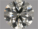 Natural Diamond 1.53 Carats, Round with Very Good Cut, K Color, SI2 Clarity and Certified by HRD