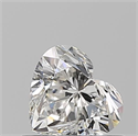 Natural Diamond 0.59 Carats, Heart with  Cut, F Color, VVS1 Clarity and Certified by GIA