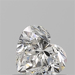 Picture of Natural Diamond 0.59 Carats, Heart with  Cut, F Color, VVS1 Clarity and Certified by GIA