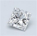 Natural Diamond 1.02 Carats, Princess with  Cut, D Color, IF Clarity and Certified by GIA