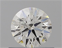 Natural Diamond 0.51 Carats, Round with Excellent Cut, H Color, VS2 Clarity and Certified by GIA