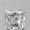 Natural Diamond 1.01 Carats, Princess with  Cut, H Color, SI1 Clarity and Certified by GIA