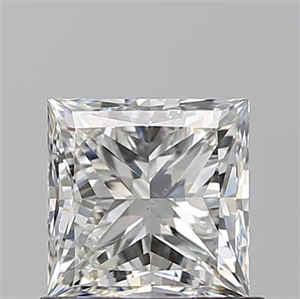 Picture of Natural Diamond 1.01 Carats, Princess with  Cut, H Color, SI1 Clarity and Certified by GIA