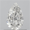 Natural Diamond 0.53 Carats, Pear with  Cut, F Color, I1 Clarity and Certified by IGI
