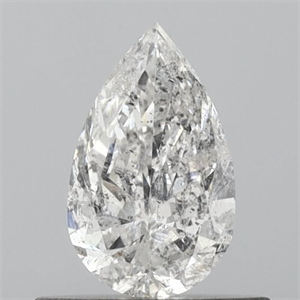 Picture of Natural Diamond 0.53 Carats, Pear with  Cut, F Color, I1 Clarity and Certified by IGI