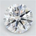 Lab Grown Diamond 3.01 Carats, Round with Ideal Cut, D Color, IF Clarity and Certified by IGI