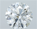 Natural Diamond 2.01 Carats, Round with Excellent Cut, H Color, VVS2 Clarity and Certified by GIA