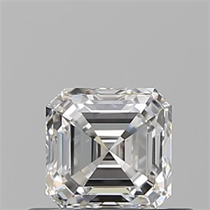 Picture of Natural Diamond 0.52 Carats, Asscher with  Cut, G Color, VS2 Clarity and Certified by GIA