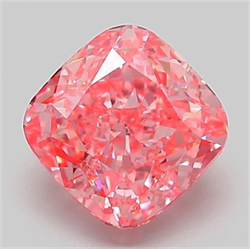 Picture of Lab Grown Diamond 2.09 Carats, CUSHION MODIFIED with  Cut, Fancy Vivid Pink Color, VVS2 Clarity and Certified by IGI