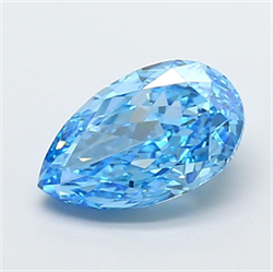 Picture of Lab Grown Diamond 1.96 Carats, Pear with  Cut, Fancy Vivid Blue Color, VS1 Clarity and Certified by IGI