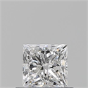 Natural Diamond 0.52 Carats, Princess with  Cut, E Color, VS1 Clarity and Certified by GIA