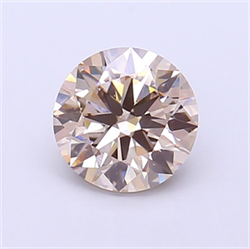 Picture of Lab Grown Diamond 1.29 Carats, Round with Very Good Cut, Fancy Light Brown Color, VS1 Clarity and Certified by IGI