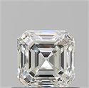 Natural Diamond 0.70 Carats, Asscher with  Cut, J Color, VVS2 Clarity and Certified by GIA