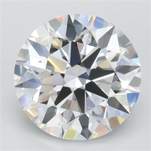 Picture of Lab Grown Diamond 2.46 Carats, Round with Ideal Cut, D Color, IF Clarity and Certified by IGI