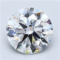 Natural Diamond 2.51 Carats, Round with Excellent Cut, E Color, SI1 Clarity and Certified by GIA