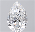 Natural Diamond 4.02 Carats, Pear with  Cut, E Color, SI2 Clarity and Certified by GIA