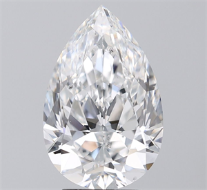 Picture of Natural Diamond 4.02 Carats, Pear with  Cut, E Color, SI2 Clarity and Certified by GIA