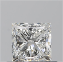 Natural Diamond 0.70 Carats, Princess with  Cut, I Color, VS2 Clarity and Certified by GIA