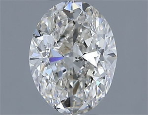 Picture of Natural Diamond 1.00 Carats, Oval with  Cut, I Color, SI1 Clarity and Certified by IGI