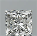 Natural Diamond 0.91 Carats, Princess with  Cut, E Color, VVS2 Clarity and Certified by IGI