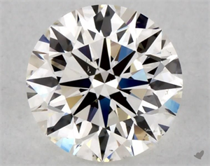 Picture of Natural Diamond 0.40 Carats, Round with Excellent Cut, I Color, VS2 Clarity and Certified by GIA