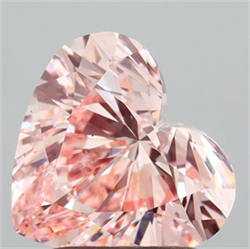 Picture of Lab Grown Diamond 2.03 Carats, Heart with  Cut, Fancy Vivid Pink Color, VS2 Clarity and Certified by IGI
