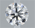 Natural Diamond 0.50 Carats, Round with Very Good Cut, F Color, VS2 Clarity and Certified by GIA