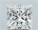 Natural Diamond 1.31 Carats, Princess with  Cut, I Color, SI1 Clarity and Certified by GIA