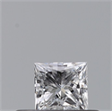 Natural Diamond 0.23 Carats, Princess with  Cut, D Color, VVS2 Clarity and Certified by GIA
