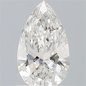 Picture of Natural Diamond 0.63 Carats, Pear with  Cut, G Color, SI2 Clarity and Certified by IGI