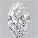 Natural Diamond 0.70 Carats, Oval with  Cut, D Color, VVS1 Clarity and Certified by GIA