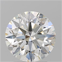 Natural Diamond 2.50 Carats, Round with Excellent Cut, J Color, SI1 Clarity and Certified by GIA