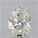 Natural Diamond 1.20 Carats, Oval with  Cut, K Color, VS2 Clarity and Certified by GIA