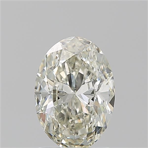 Picture of Natural Diamond 1.52 Carats, Oval with  Cut, K Color, SI2 Clarity and Certified by GIA
