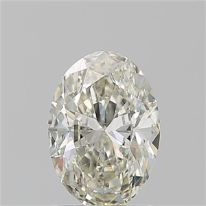 Picture of Natural Diamond 1.52 Carats, Oval with  Cut, K Color, SI2 Clarity and Certified by GIA