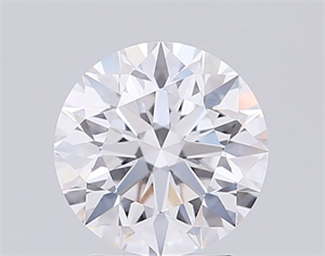 Picture of Lab Grown Diamond 2.60 Carats, Round with Excellent Cut, E Color, VVS2 Clarity and Certified by IGI