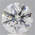 Lab Grown Diamond 3.53 Carats, Round with Ideal Cut, E Color, VVS2 Clarity and Certified by IGI