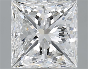 Picture of Natural Diamond 4.01 Carats, Princess with  Cut, F Color, VS2 Clarity and Certified by GIA