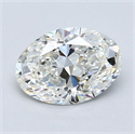 Natural Diamond 1.04 Carats, Oval with  Cut, H Color, VVS1 Clarity and Certified by GIA