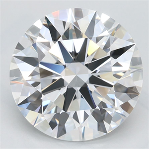 Picture of Lab Grown Diamond 3.02 Carats, Round with Ideal Cut, D Color, IF Clarity and Certified by IGI