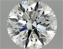 Natural Diamond 0.80 Carats, Round with Excellent Cut, H Color, VVS1 Clarity and Certified by GIA