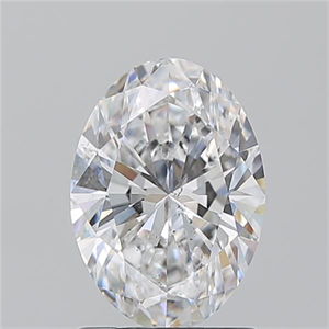 Picture of Natural Diamond 1.51 Carats, Oval with  Cut, E Color, SI1 Clarity and Certified by GIA