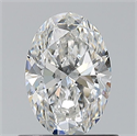 Natural Diamond 0.71 Carats, Oval with  Cut, F Color, VVS1 Clarity and Certified by GIA