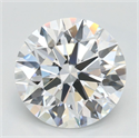 Lab Grown Diamond 2.57 Carats, Round with Ideal Cut, D Color, IF Clarity and Certified by IGI