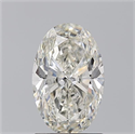 Natural Diamond 1.70 Carats, Oval with  Cut, J Color, SI2 Clarity and Certified by GIA