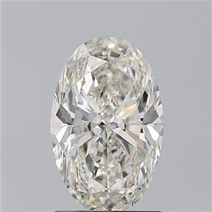Picture of Natural Diamond 1.70 Carats, Oval with  Cut, J Color, SI2 Clarity and Certified by GIA