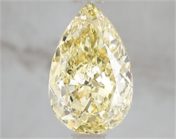 Picture of Lab Grown Diamond 2.02 Carats, Pear with  Cut, Fancy Vivid Yellow Color, VS2 Clarity and Certified by IGI