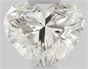 Natural Diamond 0.51 Carats, Heart with  Cut, I Color, IF Clarity and Certified by GIA