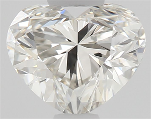 Picture of Natural Diamond 0.51 Carats, Heart with  Cut, I Color, IF Clarity and Certified by GIA